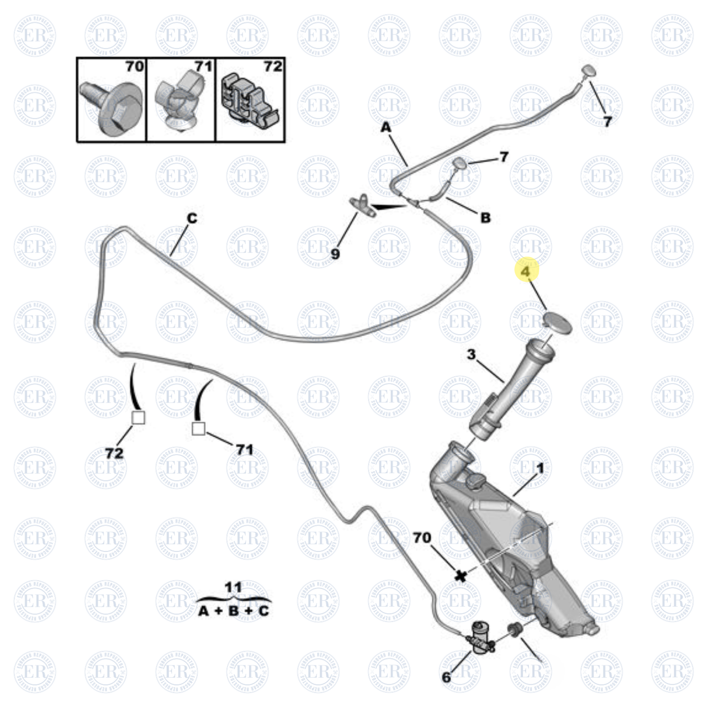 Tapa Depósito Limpiaparabrisas
