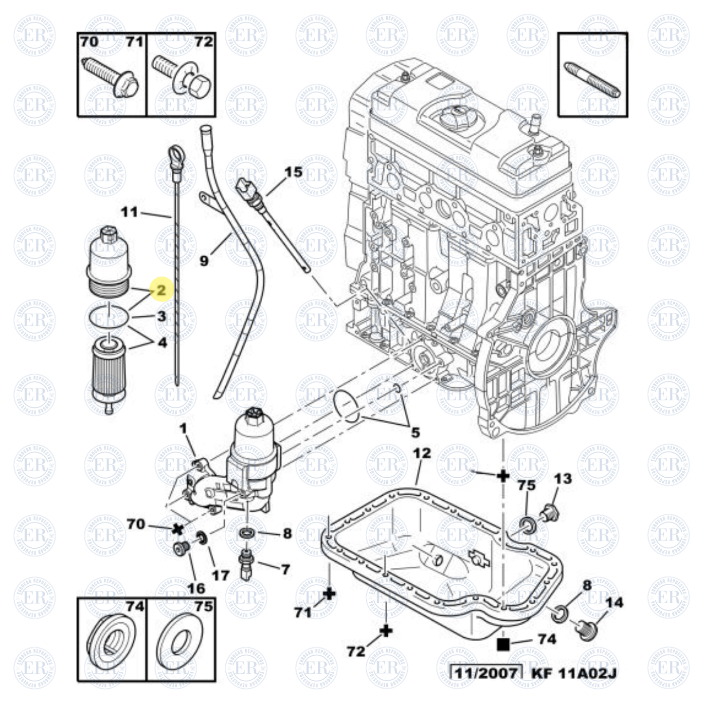 Tapa Filtro De Aceite (corta)