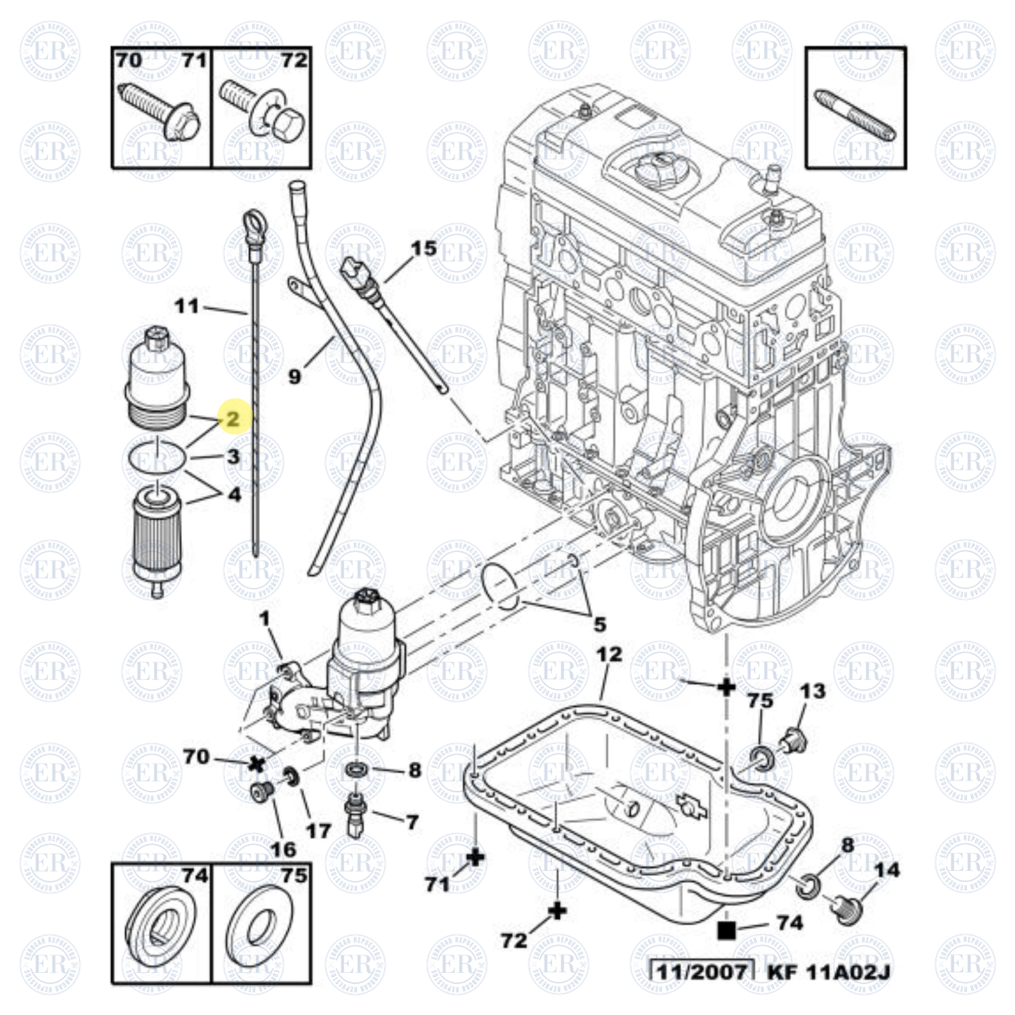 Tapa Filtro De Aceite (larga)