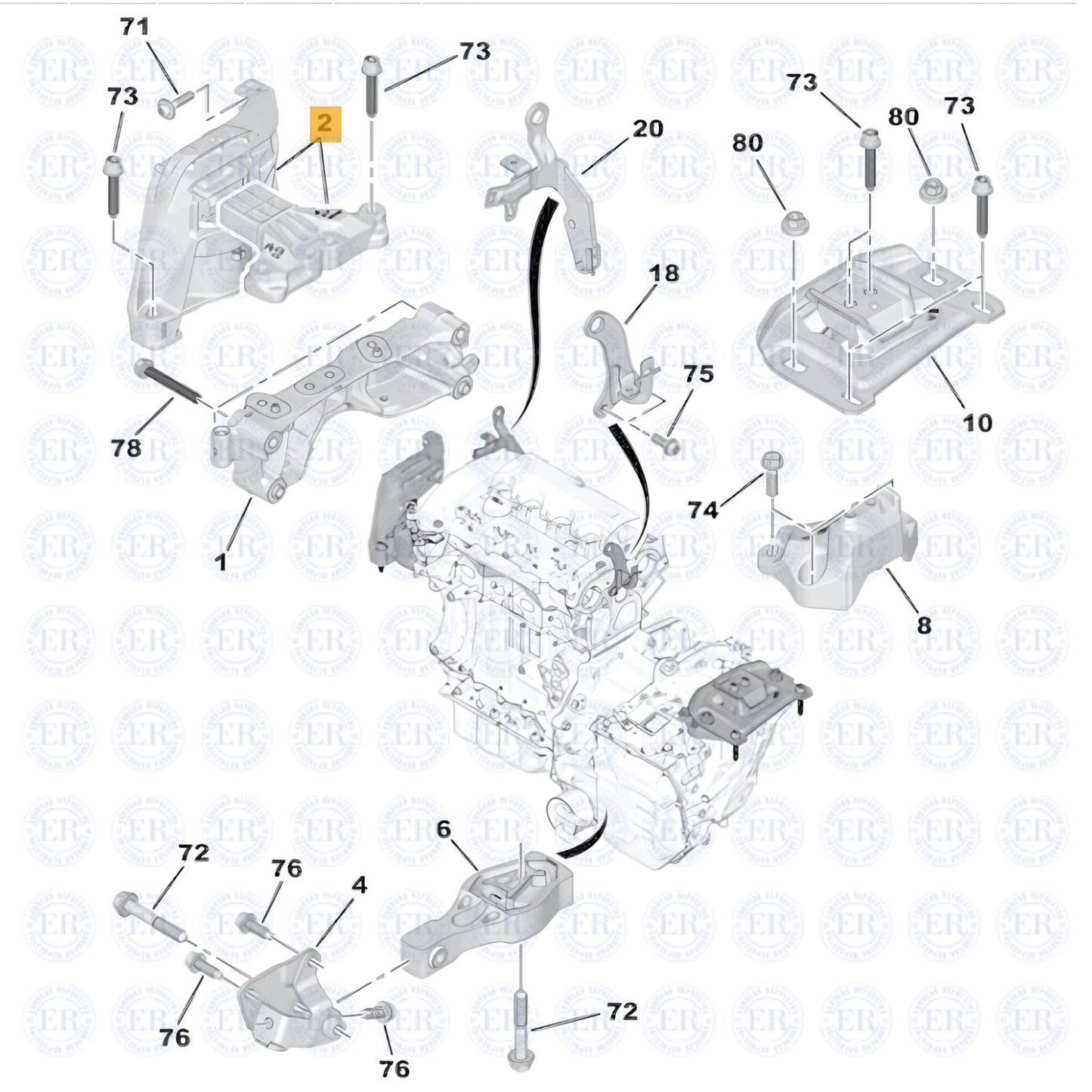 Soporte De Motor Derecho
