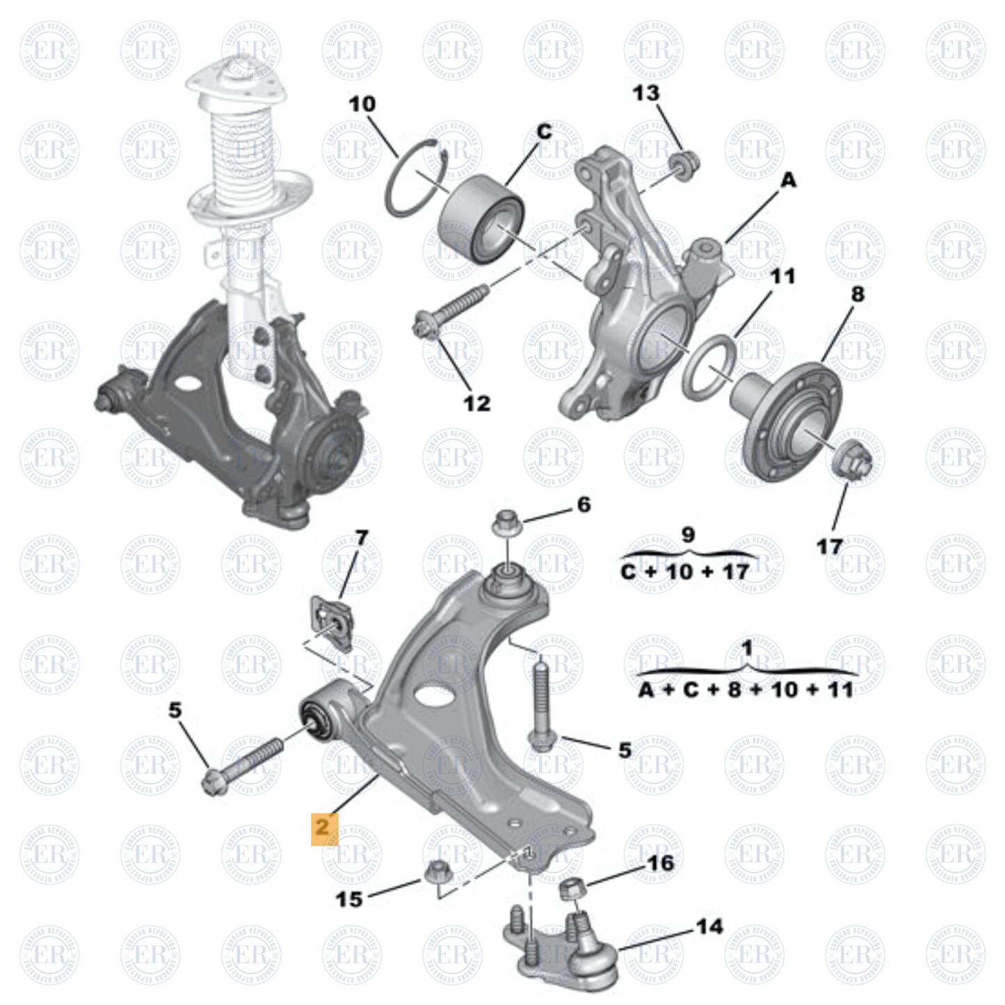 Tijera Delantera Derecha