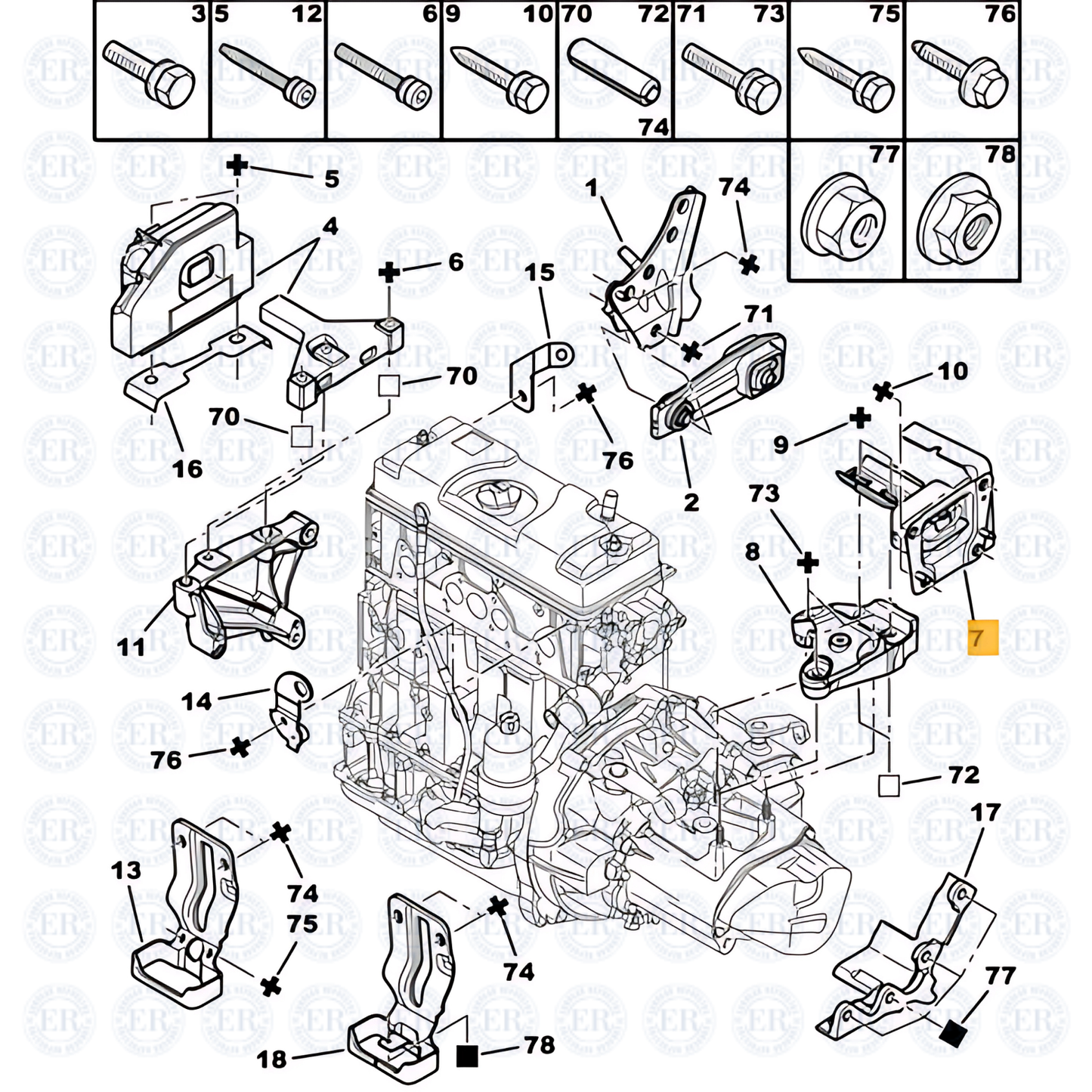 Soporte De Motor Izquierdo