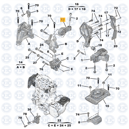 Soporte De Motor Trasero