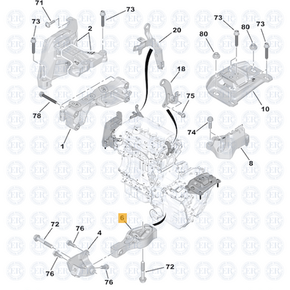 Soporte De Motor Trasero
