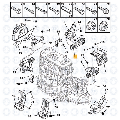 Soporte De Motor Trasero