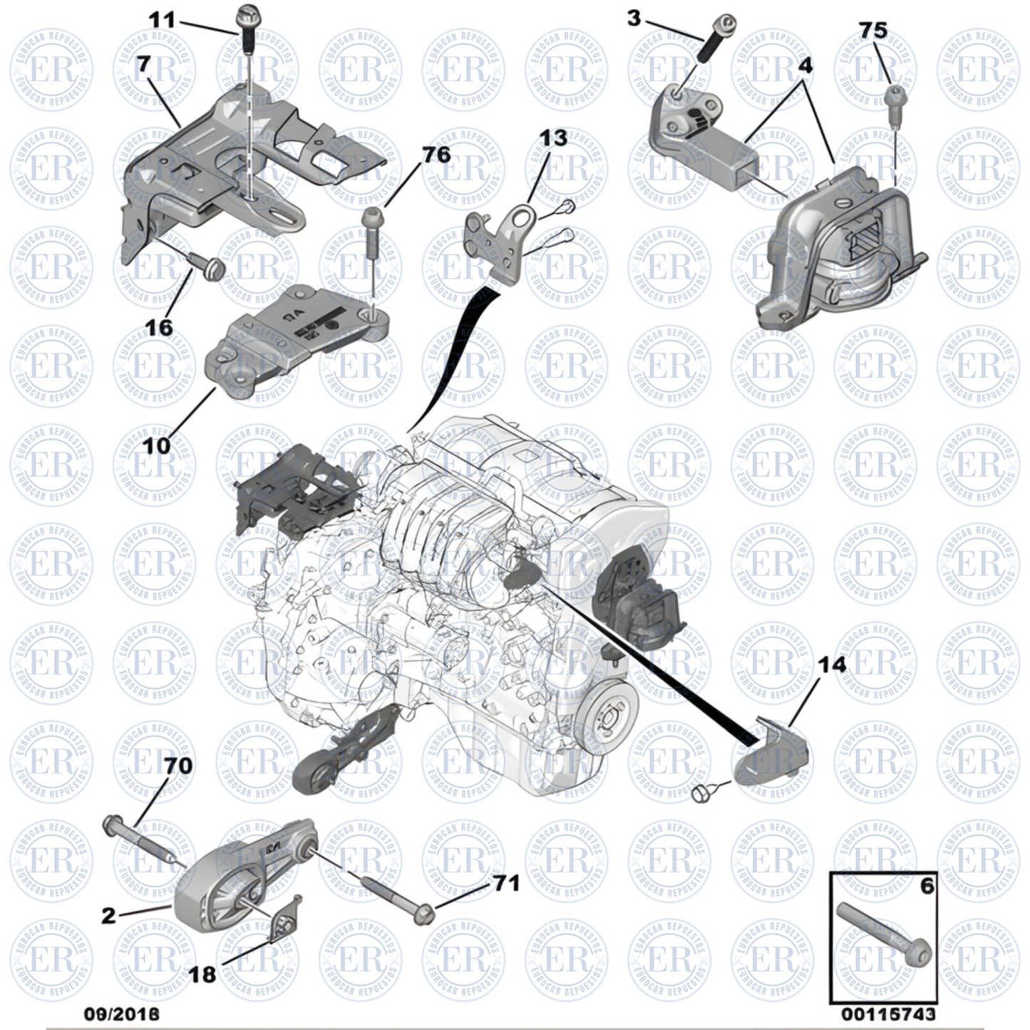 Soporte De Motor Trasero