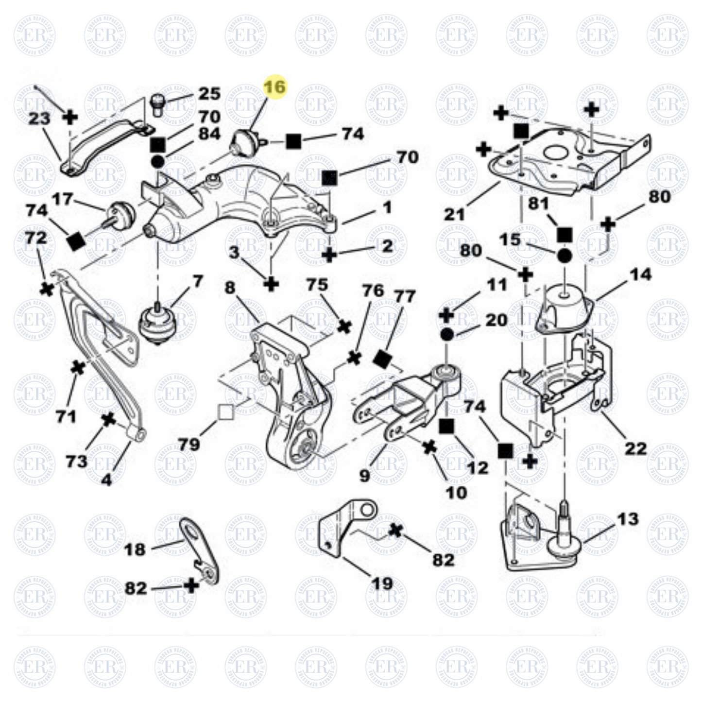 Buje Soporte De Motor