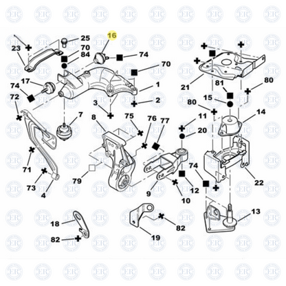 Buje Soporte De Motor